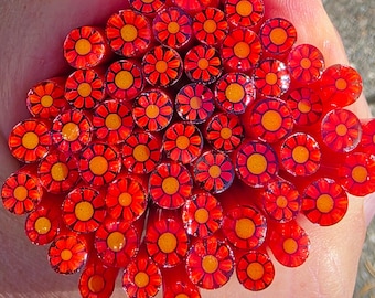 COE 96 Murrini Flower: Main Squeeze - 1 oz Cane/Sticks