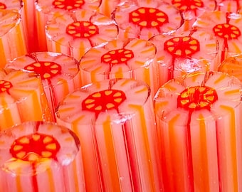 NEW COE 96 Murrini Flower: I'm Just Peachy - 1 oz Cane/Sticks