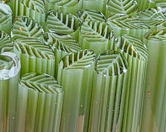 COE 90 Murrini Leaf: Rage for Sage - 1 oz Cane/Sticks