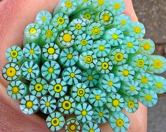 COE 90 Murrini Flower: Take a Cruise - 1 oz Cane/Sticks