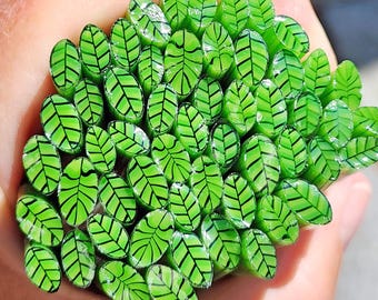 coe 96 Med/Lg Leaf: Thrive - 1 oz Murrini Murrine Millefiori Vitrigraph Cane- MINZABELLA MURRINI by Glassworks Northwest