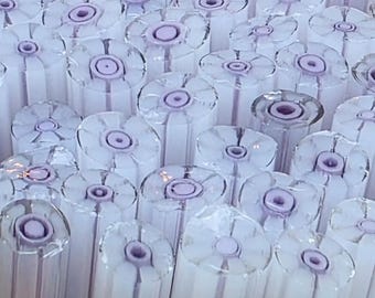 COE 96 Flower Murrini: Enjoy Today - 1 oz Cane/Sticks