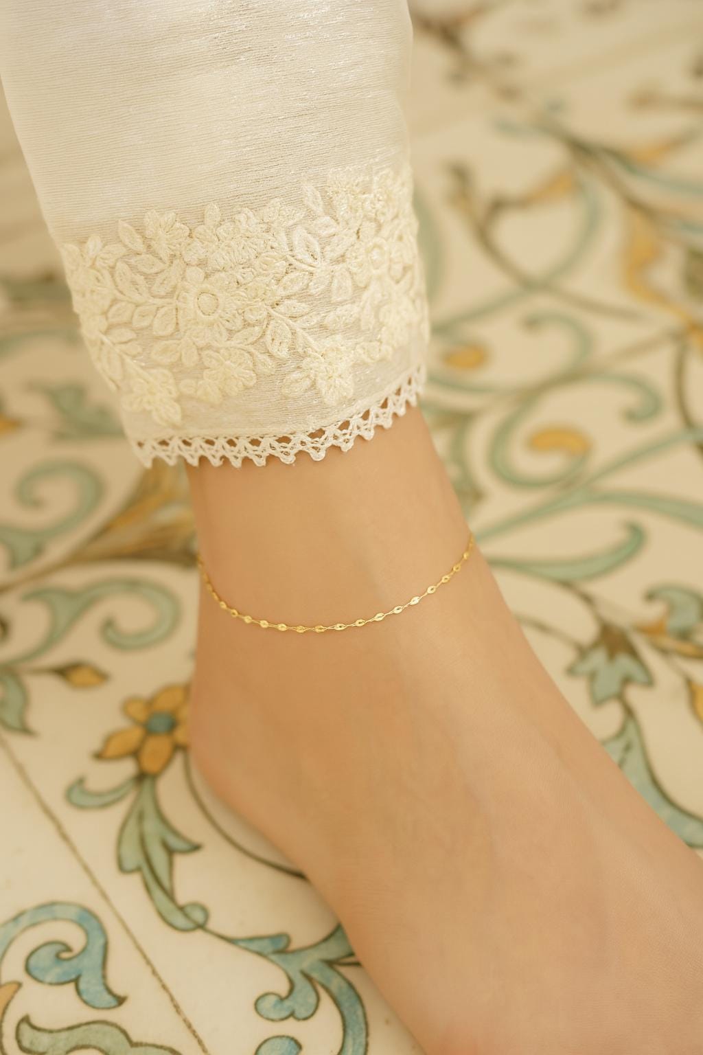 14K Gold Anklet for Women Dainty Oval Link Chain Anklet Waterproof — free download