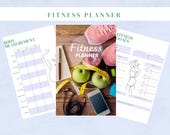 Fitness Planner Printable - Health planner - New year goals - Health goals - Sport planner