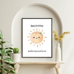 Birthday card, Printable birthday card, Birthday card digital, Birthday card sun, Happy birthday, Birthday quote, Funny birthday card