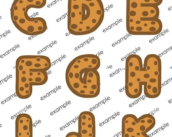 Imágenes prediseñadas de letras del Monstruo de las Galletas de Barrio Sésamo para CUMPLEAÑOS (SVG, PNG) (Descarga digital)