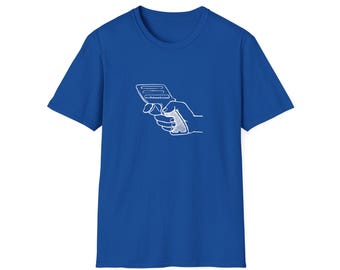 Slot car Racing AFX Controller T-Shirt, Retro Tee, Unisex Shirt, Softstyle Top, Gift for Gamers, Racing Enthusiasts. White print.