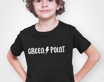 Greenpoint Brooklyn Kids T-Shirt: ACDC inspiriertes Rocker-Shirt
