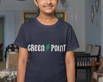 ACDC Inspired Greenpoint Brooklyn Kids Tee: Music Shirt