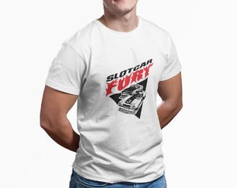 Slot Car Racing T-Shirt: Retro Hot Rod Design