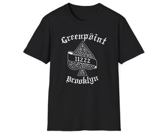Motörhead inspiriert Greenpoint Brooklyn Themed Unisex Softstyle T-Shirt, Musik Merch, Band T-Shirt, Grafik-T-Shirt, Rocker Shirt, Brooklyn Souvenir