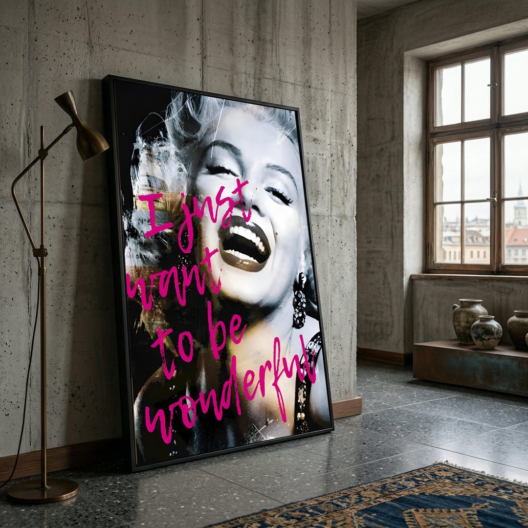 Marilyn Monroe Canvas Wall Art, Iconic Pop Art Portrait, Inspirational ...