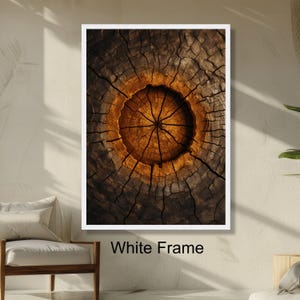 Rustic Tree Rings Wall Art, Wood Texture Close-Up, Nature Home Decor, Earth Tone Wall Art, Organic Pattern