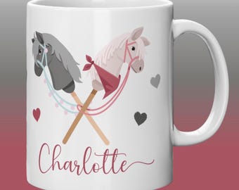 Personalisierte Steckenpferd Tasse – Hobby Horsing Geschenk für Kinder & Fans