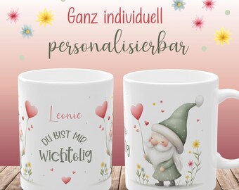 Personalisierte Wichtel Tasse – Geschenk zu Weihnachten für Mama, Tochter & Freundin
