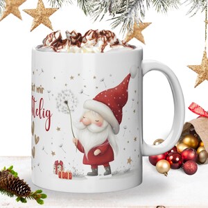 Weihnachtsgeschenk Idee Tasse mit Wichtelmotiv und Spruch perfekt für Frauen