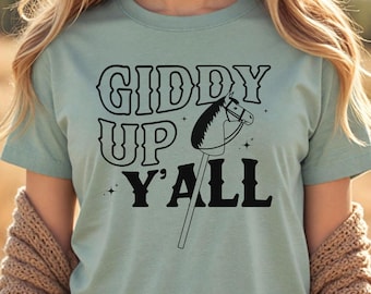 Giddy Up Shirt – Stick Horse Tee for Hobby Horsing Fans