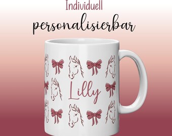 Pferde Tasse personalisiert – Geschenkidee für Mädchen und Pferdefans