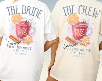 JGA Shirt Winter Weihnachten Personalisiertes Team Braut Bachelorette T-Shirt