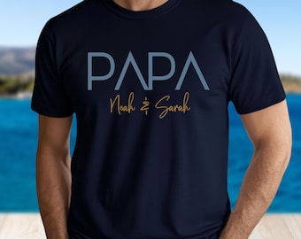 Geschenk Personalisiert Papa Vatertag Geschenk Personalisiertes Geschenk Für Papa Geburtstags Geschenk Papa Shirt mit Namen T-Shirt Papa