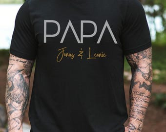 Geschenk Personalisiert Papa Vatertag Geschenk Personalisiertes Geschenk Für Papa Geburtstags Geschenk Papa Shirt mit Namen T-Shirt Papa