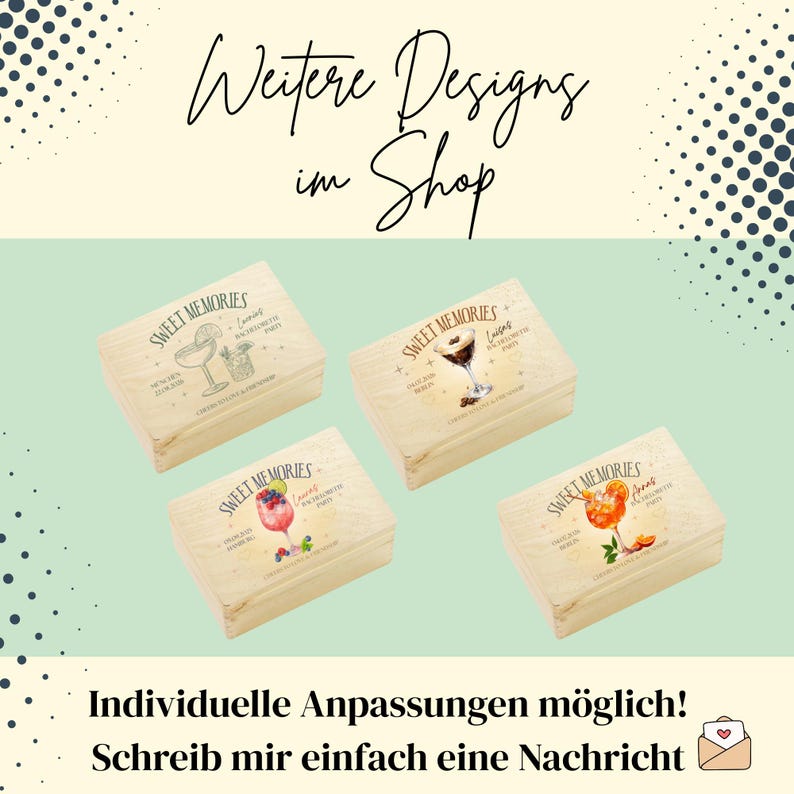 Personalisierte Holzkiste für JGA – Braut Geschenk mit Deckel – Erinnerungskiste / Erinnerungsbox Junggesellinnenabschied, JGA Geschenkidee afbeelding 10