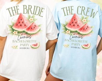 JGA Shirt Sommer – Personalisiertes Team Braut T-Shirt Wassermelone Junggesellinnenabschied