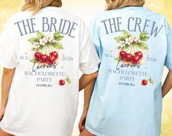 JGA Shirt Sommer – Personalisiertes Team Braut T-Shirt Kirsche Junggesellinnenabschied