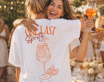 One Last Spritz JGA Shirt personalisiert Braut Sommer Bachelorette Party Team Bride Junggesellinnenabschied