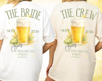 JGA Shirt Bier – Personalisiertes Team Braut T-Shirt Junggesellinnenabschied Bachelorette Party