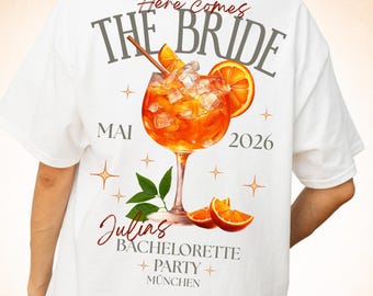 Camiseta personalizada JGA Spritz – Team Braut Shirt Junggesellinnenabschied Outfit despedida de soltera