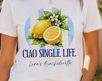 JGA Shirt Zitrone personalisiert Braut Crew Sommer Italien Party Junggesellinnenabschied Frauen Urlaub Geschenk