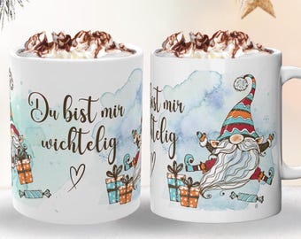 Wichtel Tasse Weihnachten – Süßes Wichtelgeschenk oder Mitbringsel für Erwachsene und Kinder