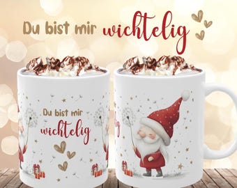 Weihnachtstasse Wichtel Tasse Wichtelgeschenk Geschenk Weihnachten Freundin Mama Frau Geschenkidee Kleinigkeit Mitbringsel Gastgeschenk
