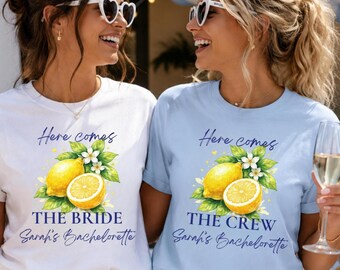 JGA Shirt Zitrone personalisiert für Braut und Crew Sommer Junggesellinnenabschied Geschenk Party Outfit