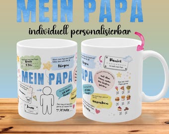 Personalisiertes Geschenk Papa, Geschenke für Papa Geburtstag, Personalisiertes Vatertag Geschenk, Vatertags Geschenk Idee, Papas Tasse