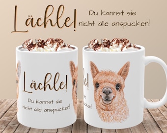 Lustige Lama Tasse mit Spruch – Geschenkidee für Freundin, Kollegin & Büro