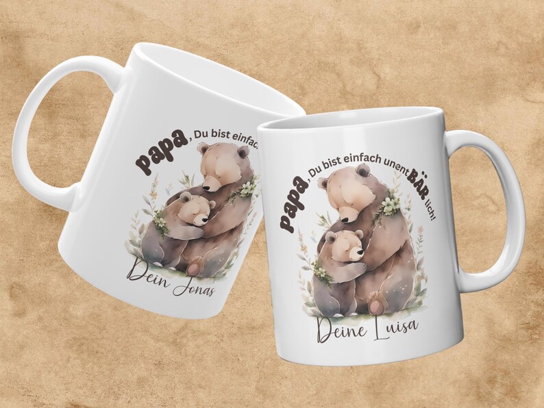 Geschenk Vatertag Papa personalisierte Tasse