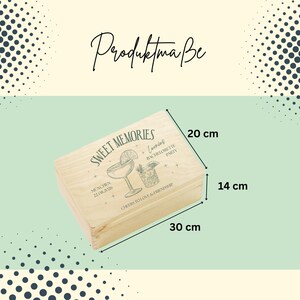 Personalisierte Holzkiste für JGA – Braut Geschenk mit Deckel – Erinnerungskiste / Erinnerungsbox Junggesellinnenabschied, JGA Geschenkidee afbeelding 5