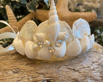 Seashell Tiara: Handmade Mermaid Crown, Bridal, Adult/child  display picture 1