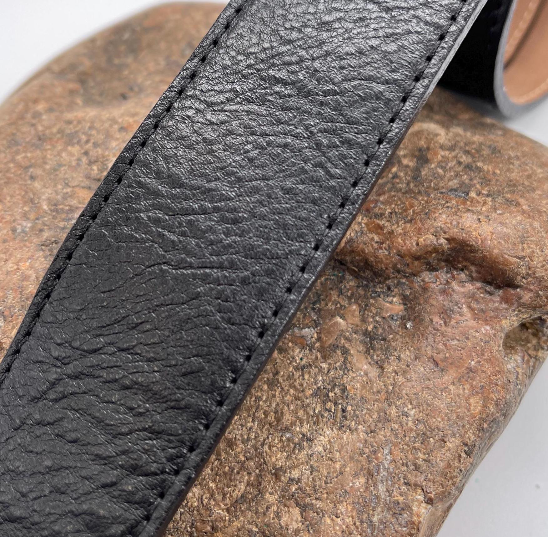 Vintage 80s Streets Ahead Wide Leather Textured Statement Belt Size XS/S Vintage Streets Ahead Snake Embossed Leather Belt, Wide  main image 4