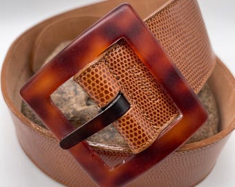 Vintage Wide Braided Leather Belt by Jennifer Graham Size 