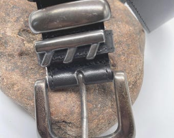 Streets Ahead Label Brown Leather Belt With Metal Detail  display picture 2