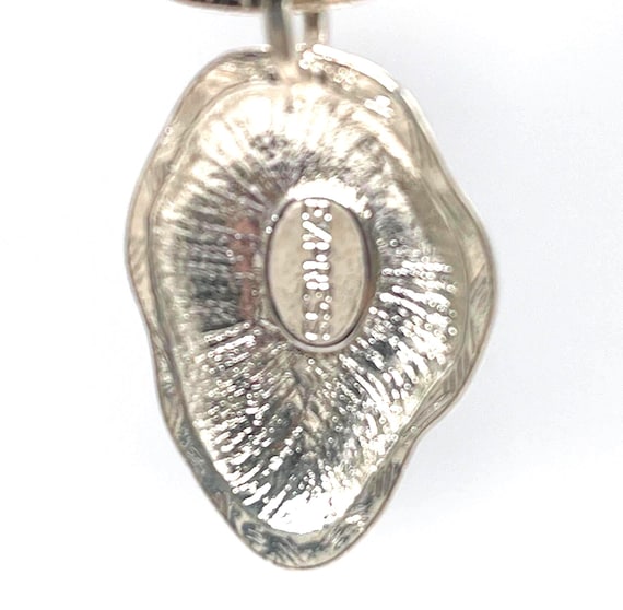 Vintage Signed Express Silver-Plated Leaf Pierced… - image 4