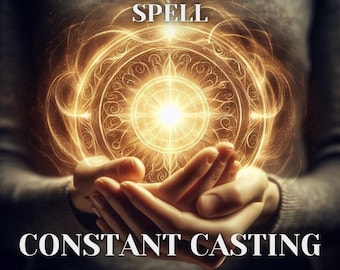 May include: An image with the text "CHAKRA HARMONIZATION SPELL" and "CONSTANT CASTING THROUGHOUT 7 DAYS". The image shows a glowing golden energy sphere held in cupped hands, with a bright light emanating from the center.