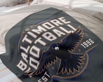 Baltimore Football Fleece Decke - Baltimore Team Spirit Decke - Spieltag Notwendigkeiten - Football Saison muss man haben, NFL Fan Geschenk