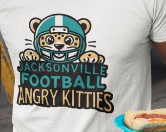 Camiseta de aficionado al fútbol de Jacksonville - Camiseta con gráficos divertidos - Camiseta divertida con espíritu de equipo - Camiseta de mascota sarcástica