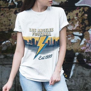 Los Angeles Football T-shirt, Comfort Colors Retro NFL Team Graphic Tee, Game Day Shirt, Unisex Football Fan Apparel