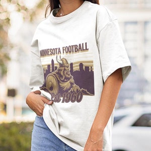 Minnesota Football T-shirt, Comfort Colors Retro NFL Team Graphic Tee, Game Day Shirt, Unisex Football Fan Apparel