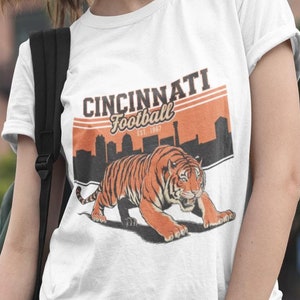 Cincinnati Football Unisex T-shirt, Comfort Colors Retro NFL Team Graphic Tee, Game Day Shirt, Football Fan Apparel